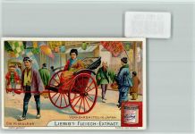 Rickschah - Sammelbild Liebig - Verkehrsmittel Japan Volkstypen / Brauchtum Japan