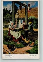 sign Kubel - Frau Holle Nr. 1 AK Frau Holle Künstlerkarte
