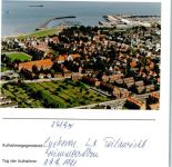 27472 W2190 Cuxhaven FOTO KEINE AK Fliegeraufnahme Foto montiert auf Karton