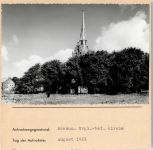 26757 W2972 Borkum FOTO KEINE AK Evangel.-Reform. Kirche Foto montiert auf Karton