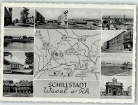 46483 W4230 Wesel a Rhein - Rheinbrücke Freibad Zitadelle Berliner Tor