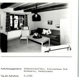 25938 W2270 Süderende auf Föhr FOTO KEINE AK Ferienhaus Erk Riewerts Innenaufnahme Wohnzimmer Foto montiert auf Karton