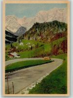 W8243 Ramsau b. Berchtesgaden Kraftpost - Alpenpost - Straße bei Ramsau Postbus 1940