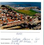 27472 W2190 Cuxhaven FOTO KEINE AK Fliegeraufnahme Marina Teilansicht Alt-CuxhavenFoto montiert auf Karton