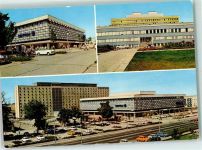 16303 O1330 Schwedt - Rückseite mit Abschürfungen bzw Kleberesten Centrum Warenhaus Kreiskrankenhaus Arbeiterwohnheim