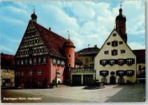 73441 W7085 Bopfingen - Rückseite mit Abschürfungen bzw Kleberesten Marktplatz