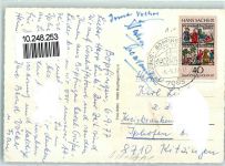 73441 W7085 Bopfingen - Rückseite mit Abschürfungen bzw Kleberesten Marktplatz