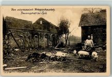 Lyck Elk - Bauerngehöft Schweine Vom ostpreussisch. Kriegsschauplatz Ostpreußenhilfe