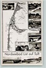 25992 W2282 List , Sylt - Landkarte