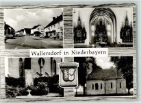 94522 W8357 Wallersdorf , Niederbay Gebrauchsspuren Rückseite mit Abschürfungen und Kleberesten