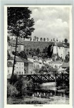 Clerf Clervaux 1953 - Holzbrücke AK