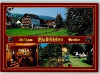 63863 W8751 Wildensee , Unterfr - Gasthaus Pension Waldfrieden Rückseite mit Abschürfungen bzw Kleberesten