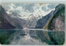 W8240 Berchtesgaden Königsee AK Compton, E. H. Gebrauchsspuren