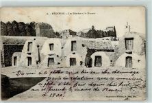 Medenine 1917 - Les Rhorfas et le Minaret AK