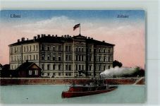 Libau Liepaja 1917 - Zollamt Schiff Feldpost WK I