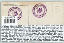 6215 Achenkirch - Beschreibung aufgeklebt Hüttenstempel Tölzer Hütte