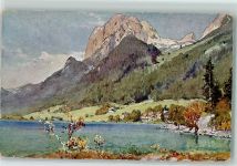 W8240 Königssee b Berchtesgaden Hintersee Alpiner Kunstverlag Richter Compton, E. H. Gebrauchsspuren