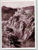 Dürnstein WK II Bild 10 Ruine Dürnstein AK Österreichhilfe 1938 Künstlerkarte