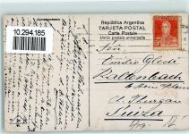 Rosario 1918 Gebrauchsspuren Puerto Muelles Exportacion AK