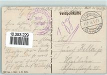 89800 Beine 1915 - Feldpost WK I 14. Armee-Korps
