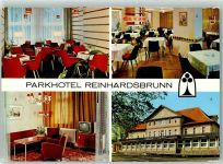 99894 O5804 Reinhardsbrunn Foto AK Reisebüro der DDR Mokkastube Restaurant 2 Apartment