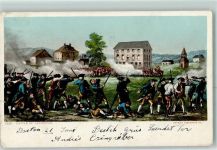Boston 1906 Karte beschädigt Schlacht von Lexington Uniform Ort lt. Stempel