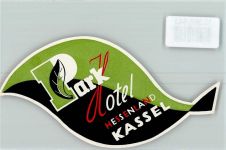 W3500 Kassel , Hess Park Hotel Kofferetikett KEINE AK