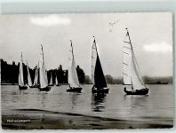 88090 W7997 Immenstaad am Bodensee Foto AK Segelschule Egger Reihensegeln Bodensee