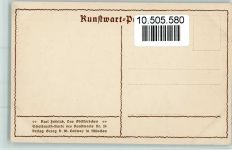Karl Fröhlich - Kunstwart Nr. 24 - das Obstkörbchen Scherenschnitt Künstlerkarte