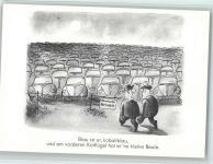 Aus der Serie "Spaß am VW" , bewachter Parkplatz - gute Erhaltung AK VW