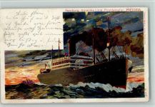 Hamburg-Amerika-Linie AK Dampfer Pretoria 1902 Künstlerkarte