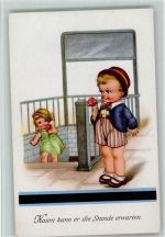 Rendezvous mit einer Rose AK Kinderpoesie 1942