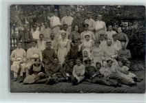 Gruppenfoto mit Krankenschwestern und Verwundeten , gute Erhaltung Lazarett WK I 1916