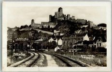 Trencin Trentschin - Burg Bahngleise