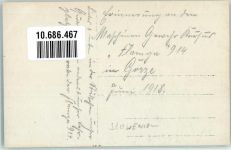 34170 Gorizia Görz 1918 Foto AK Ort handschriftlich WK I 1918