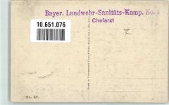 08200 Givonne - Bayer. Landwehr Sanitäts-Komp. No. 1 Chefarzt