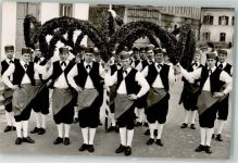 83527 W8092 Haag , Oberbay 1956 Foto AK Tracht Schäfflertanz