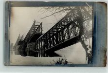 Beograd Belgrad Privatfoto AK Winter Zerstörte Brücke
