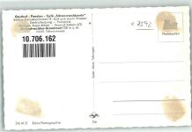 77887 W7595 Brandmatt Gebrauchsspuren Gasthaus Pension Cafe Schwarzwaldperle Auto VW-Käfer Foto AK