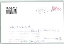 53797 W5204 Wahlscheid , Siegkr FOTO KEINE AK Gasthaus Naaf´s Häuschen Ort handschriftlich