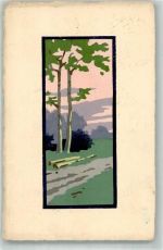 Landschaft Schablonenmalerei Handgemacht 1921
