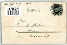 Guten Abend ein Freundesgruß , Veilchen Poesie Schreiben 1901 Lithographie
