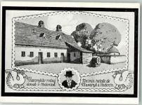 Hodonin Göding Radierung Gebrurtshaus Masaryk sign. Prof. Livora