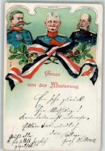 Kaiserreich vor 1914 Feldwebel General Stabsarzt Musterung 1905 Gebrauchsspuren