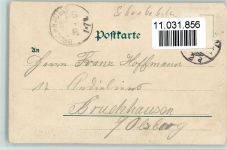 W5600 Barmen Partie an der Sonnborner Brücke und Eisenbahn 1901 AK Schwebebahn