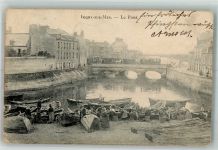 14230 Isigny-sur-Mer 1908 Gebrauchsspuren Beruf Fischer Hafen Le pont