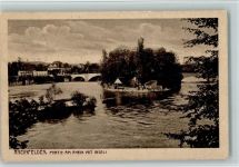 79618 W7888 Rheinfelden , Baden - Partie am Rhein mit Inseli