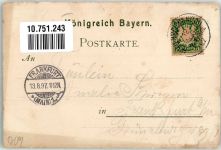 87645 W8959 Hohenschwangau 1897 Gebrauchsspuren Lithographie Alpsee Plansee Hohenschwangau Füssen
