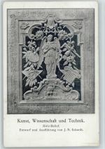Holz Relief von J.N. Eckhardt Engel Reliefdruck