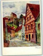 91278 W8573 Pottenstein , Oberfr Künstlerkarte Ortsansicht Aquarell sign. Gustav Lüttgens